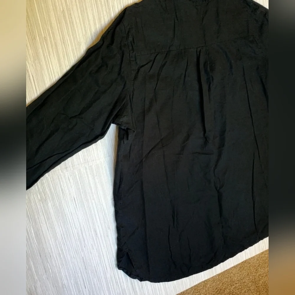 Old Navy Black Linen Blend Tunic Plus Paisley Leggings Curated Outfit Size 2X - Picture 3 of 6